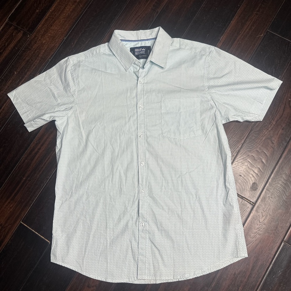 Short sleeve shirt with collar and pocket in front work business casual cotton